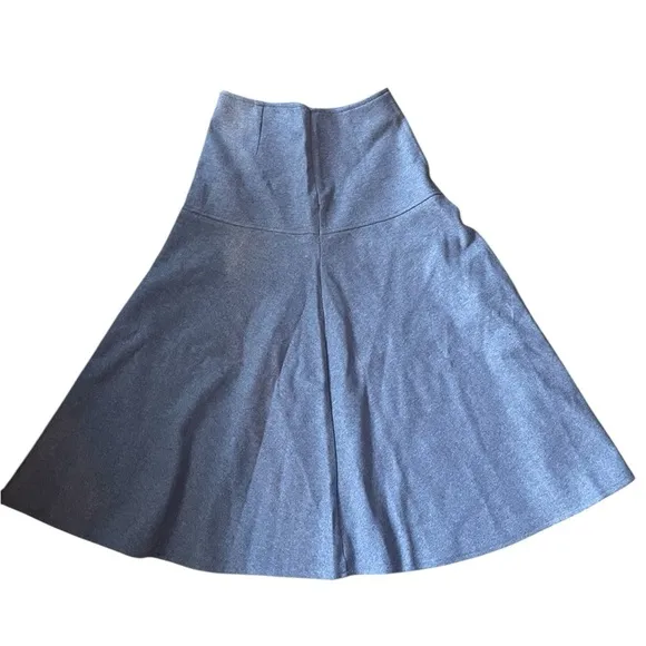 OGL CashSoft Wool-like Flared Maxi Skirt Heather Grey size Medium