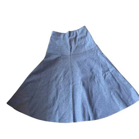 OGL CashSoft Wool-like Flared Maxi Skirt Heather Grey size Medium