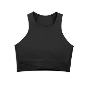 On Running Race Crop (Womens) - Black/Shadow