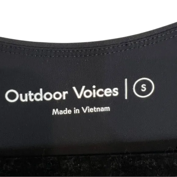 Outdoor Voices Black Sleeveless V-Neck Stretchy Volley Dress Size Small