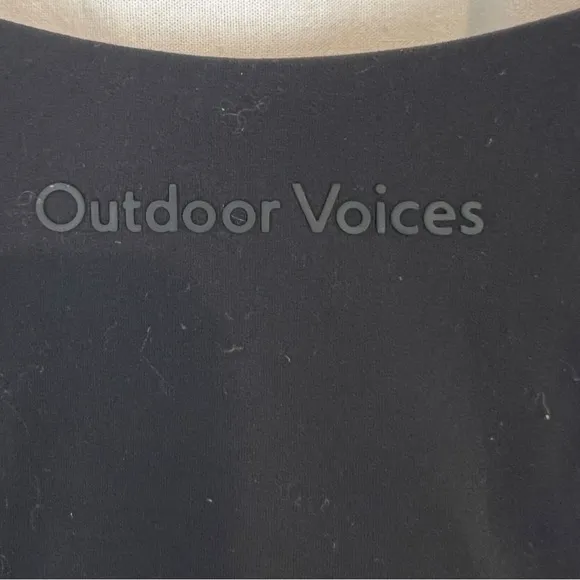 Outdoor Voices Black Sleeveless V-Neck Stretchy Volley Dress Size Small
