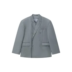 Padded Shoulder Lapel Suit Jacket