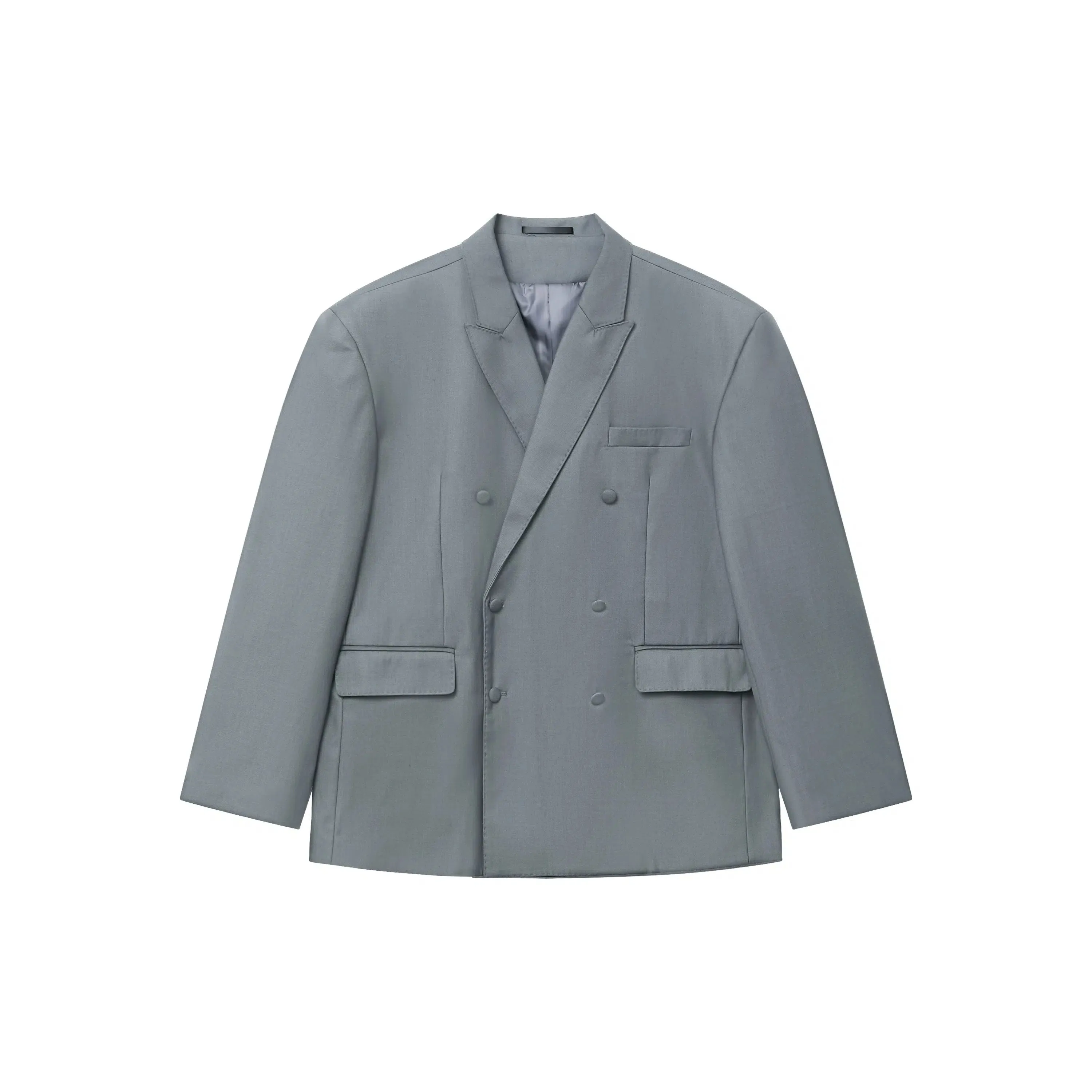 Padded Shoulder Lapel Suit Jacket