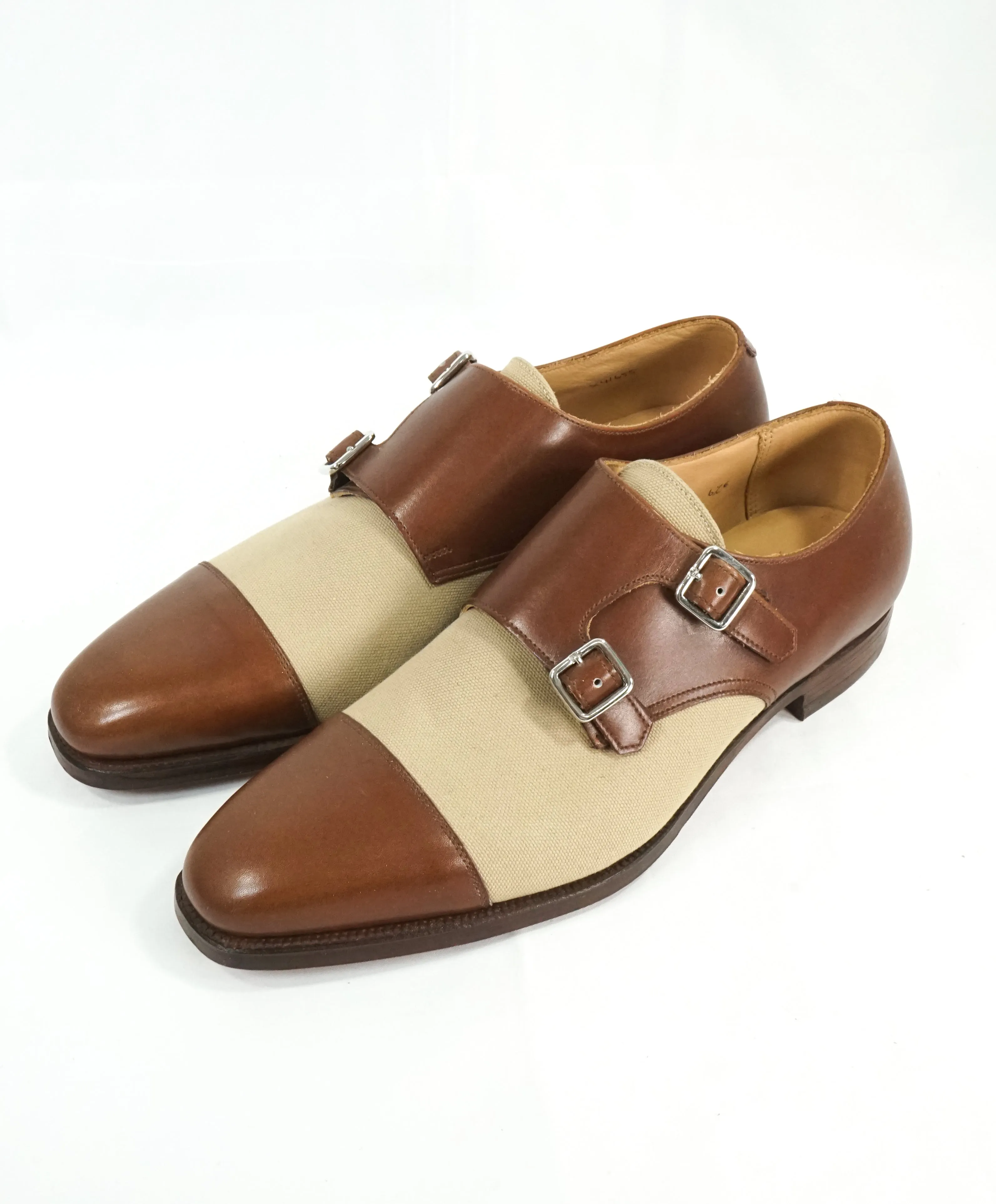 PAUL STUART by CROCKETT JONES - Mixed Media Monk Strap Loafer- 7 US