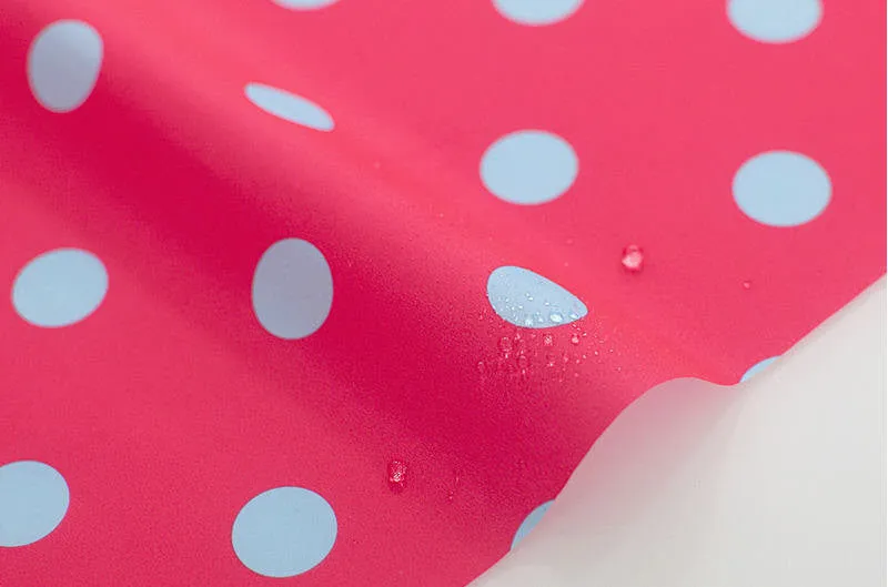 Polka Dots Waterproof Fabric - Hot Pink or Green - By the Yard 85322