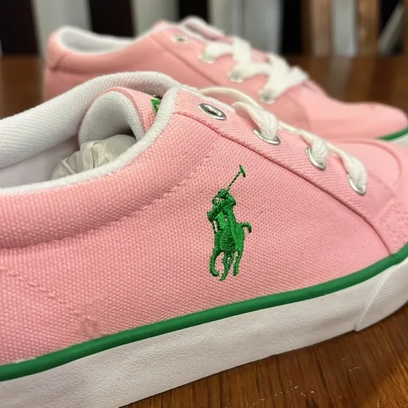 Polo Ralph Lauren Brisbane Shoes Sneakers pink Girls Grade School Size 6 Youth