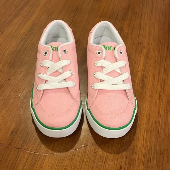 Polo Ralph Lauren Brisbane Shoes Sneakers pink Girls Grade School Size 6 Youth