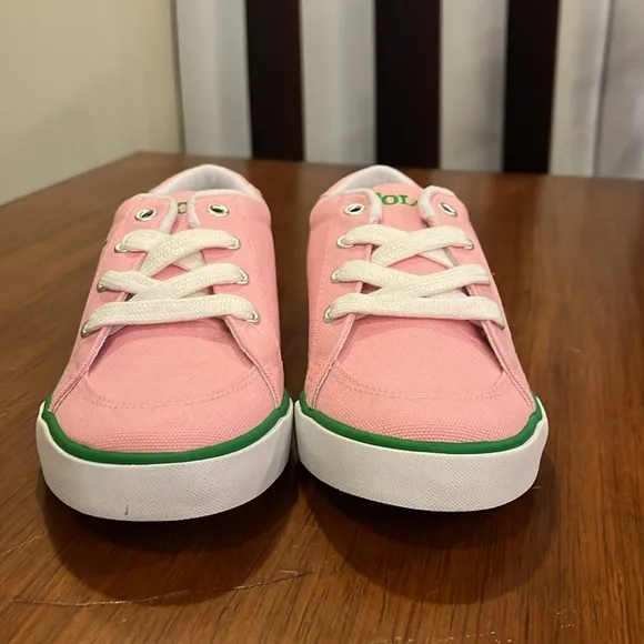 Polo Ralph Lauren Brisbane Shoes Sneakers pink Girls Grade School Size 6 Youth