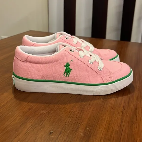 Polo Ralph Lauren Brisbane Shoes Sneakers pink Girls Grade School Size 6 Youth