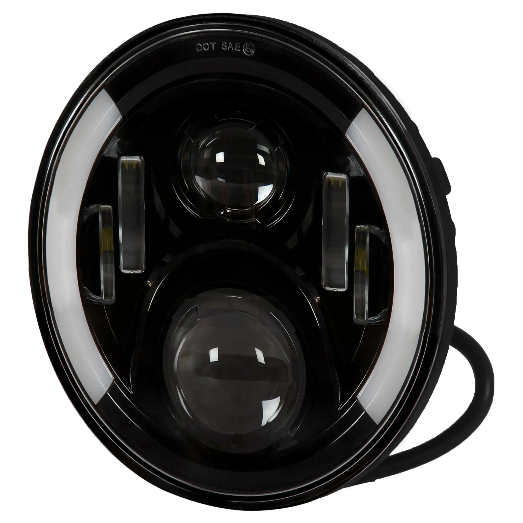 RE 7 Inch 6 LED Half Cut Hi-Low Headlight (75 Watt)