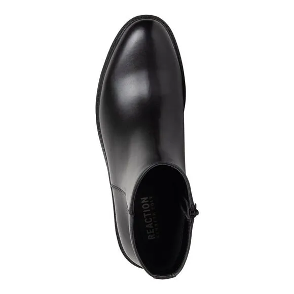 REACTION KENNETH COLE Mens Black Padded Ely Round Toe Block Heel Boots Shoes 7 M