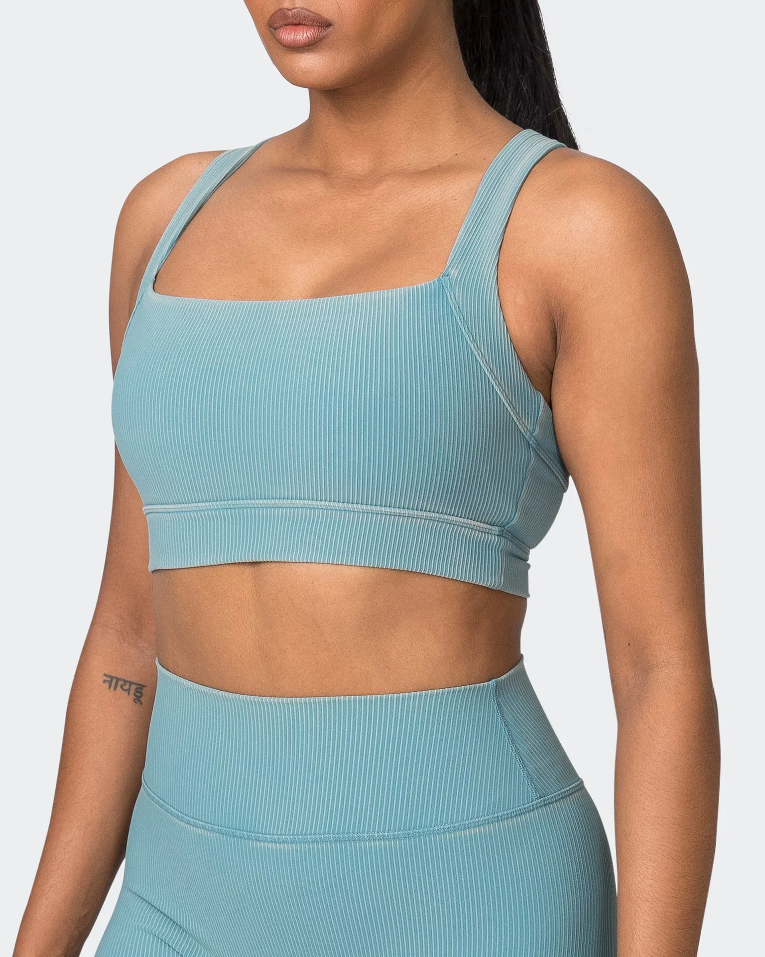 Rebound Vintage Rib Bra - Washed Harbour