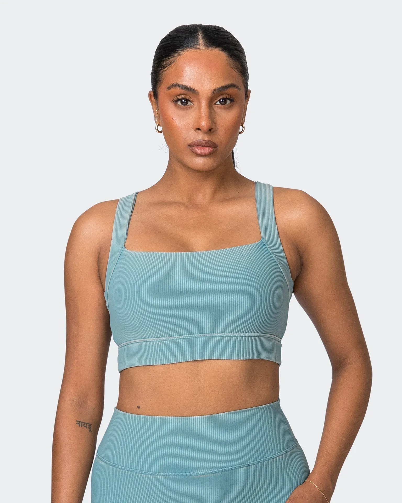 Rebound Vintage Rib Bra - Washed Harbour