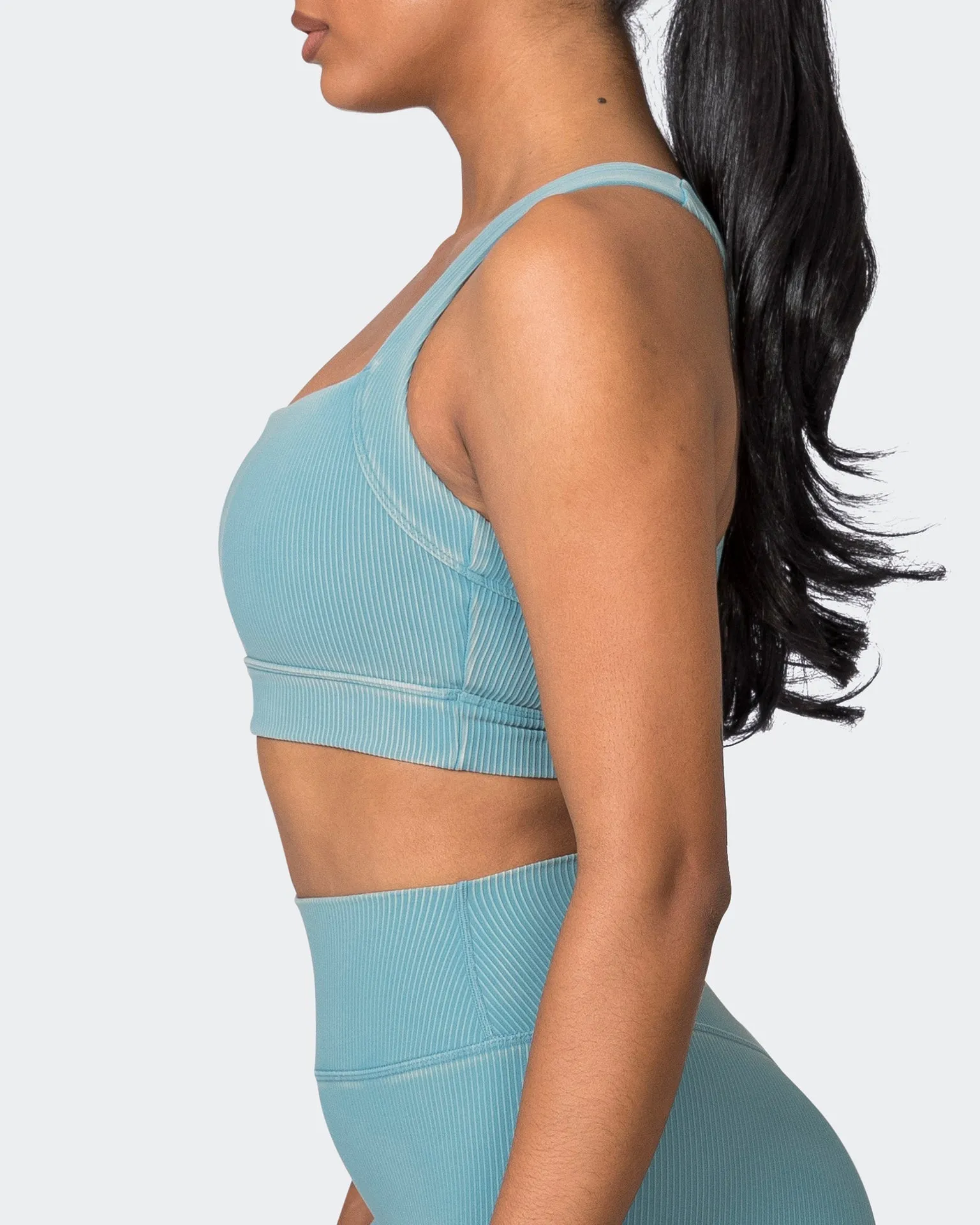 Rebound Vintage Rib Bra - Washed Harbour