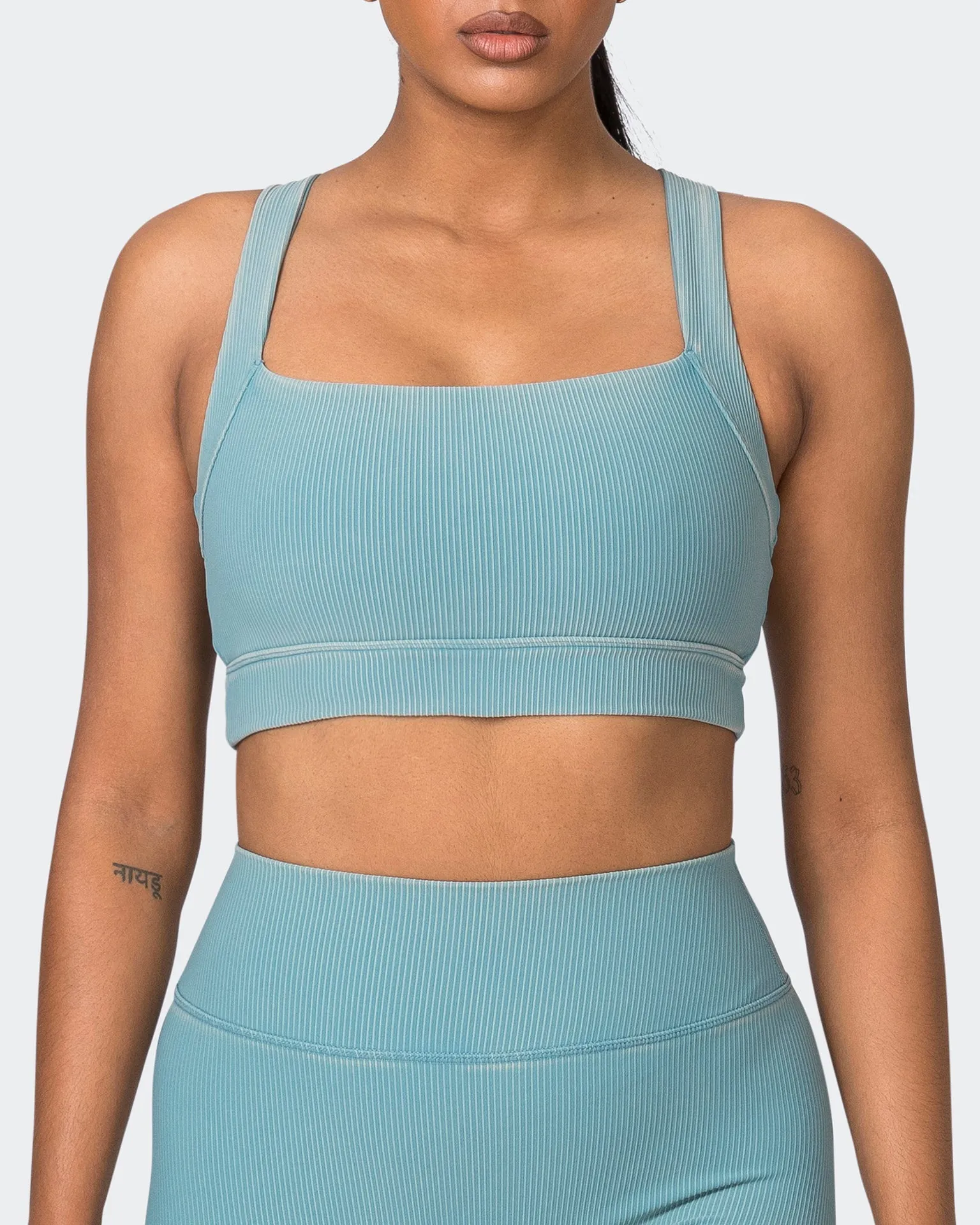 Rebound Vintage Rib Bra - Washed Harbour