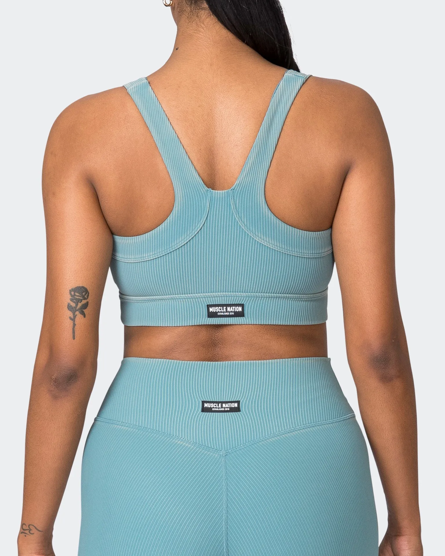 Rebound Vintage Rib Bra - Washed Harbour