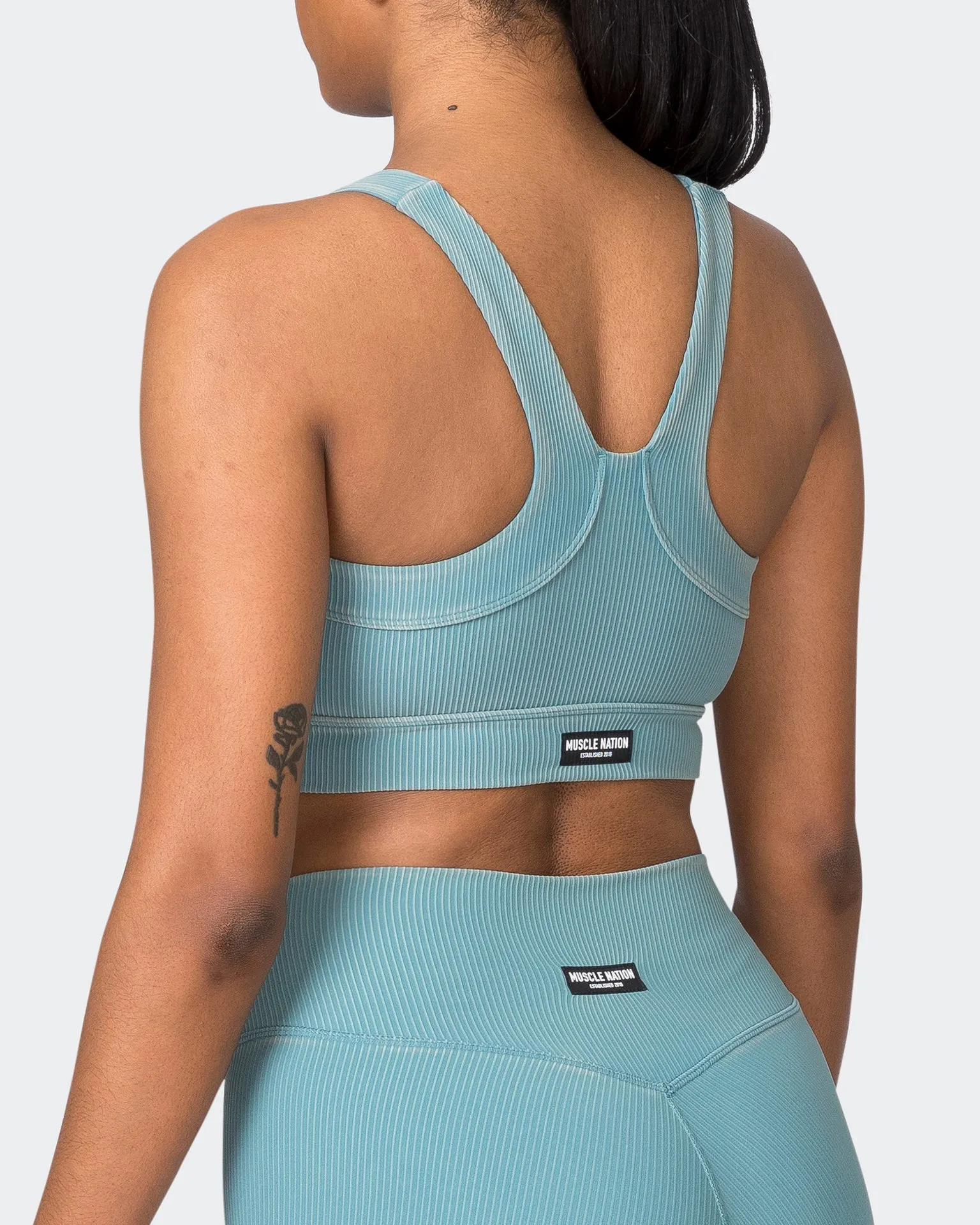 Rebound Vintage Rib Bra - Washed Harbour