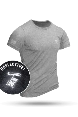 Reflective Dropline Logo with Flag - Athletic T-Shirt