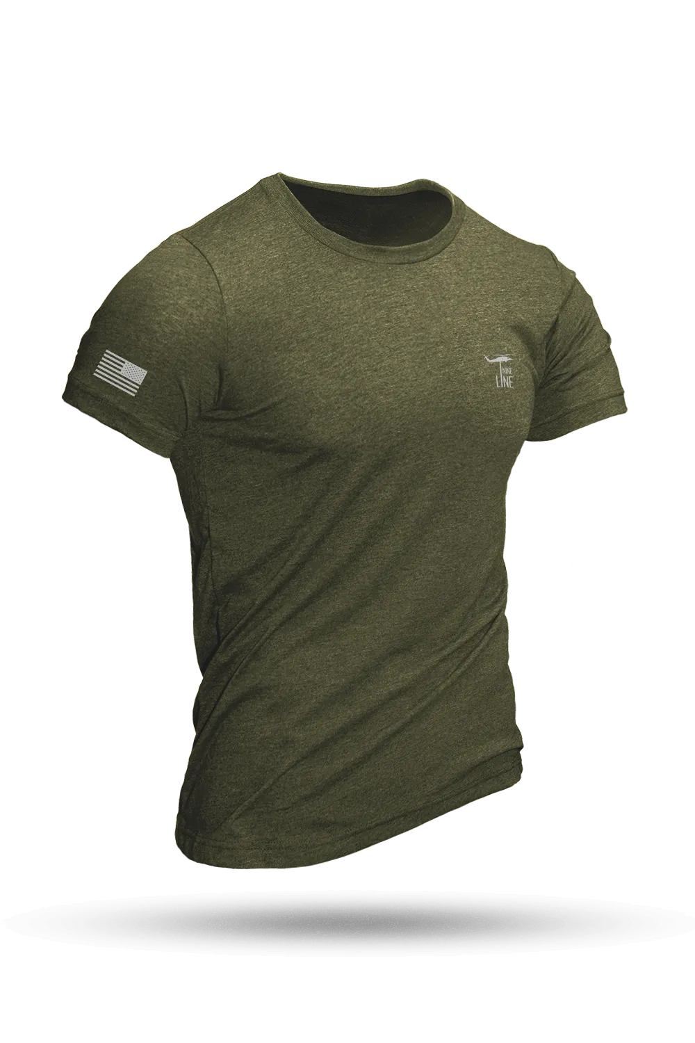 Reflective Dropline Logo with Flag - Athletic T-Shirt