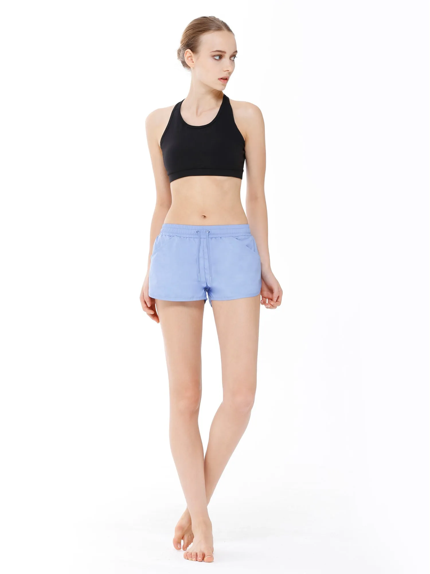 RELAY RUNNING SHORTS, LIGHT BLUE