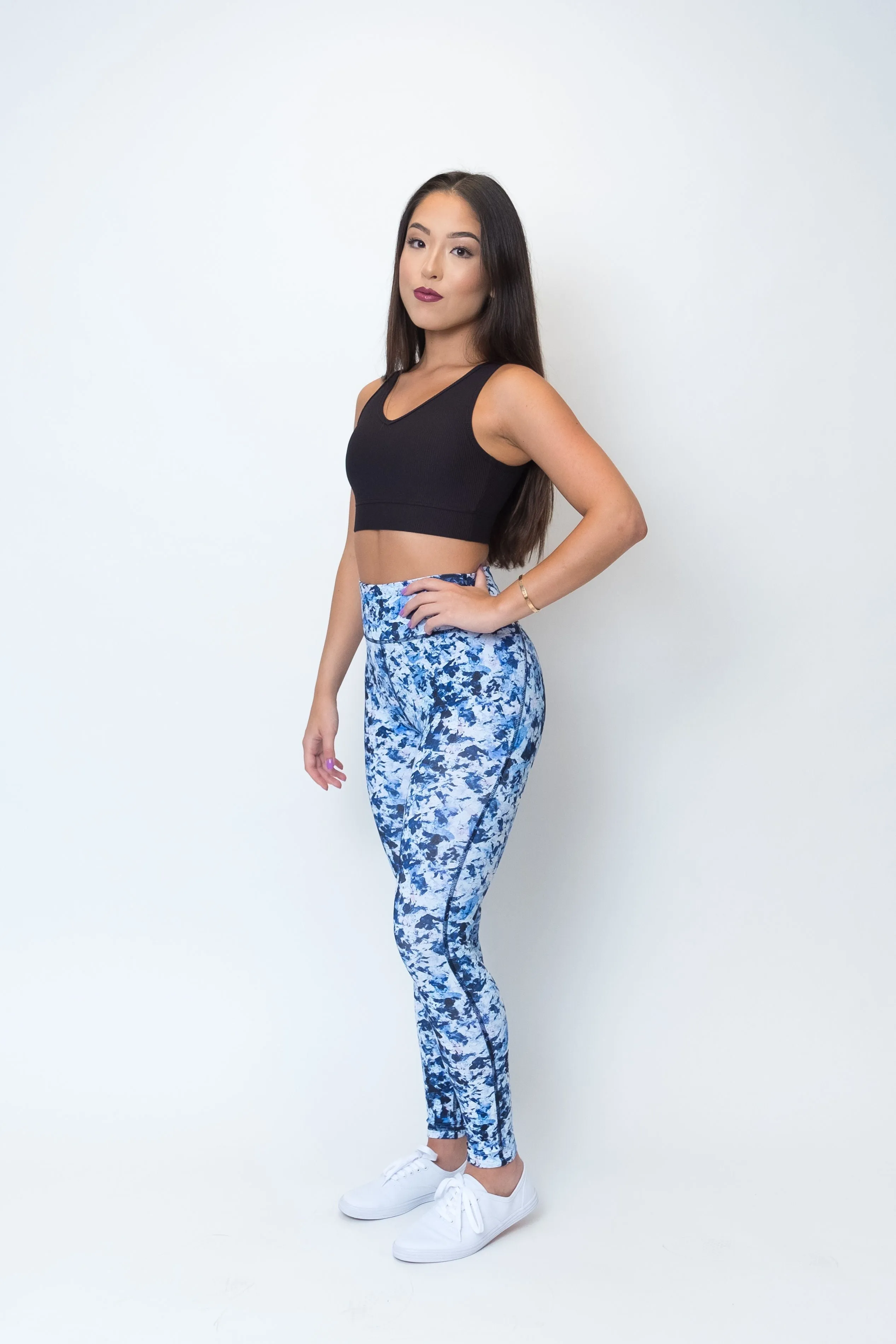 Ribbed Sports Bra - Midnight Talks