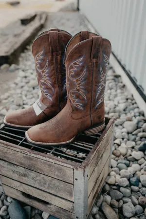 'Ricochet' Men's Ariat Cowboy Boot {Weathered Chestnut} (D & EE Widths)