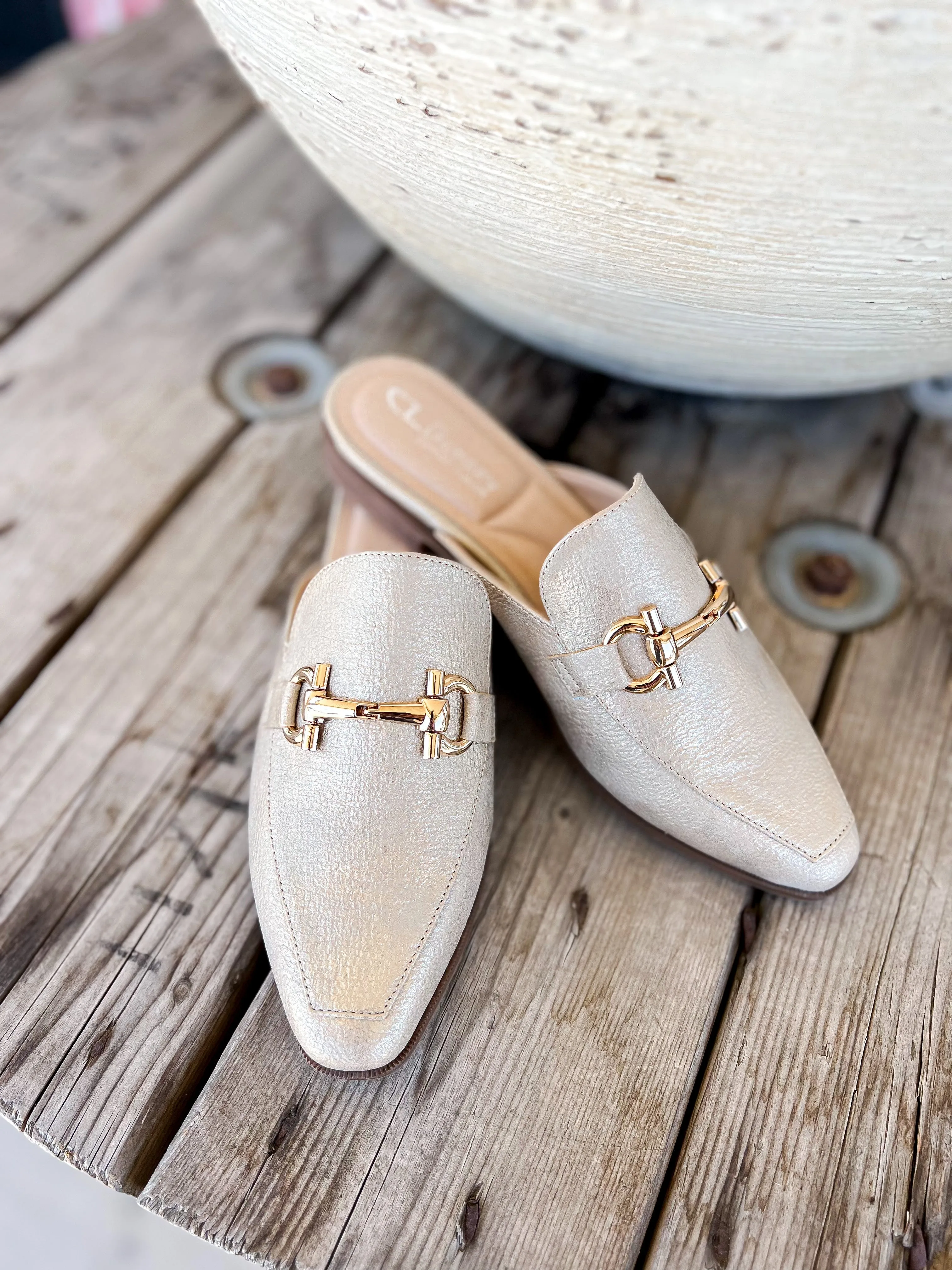 Score Soft Glitz Gold Mule