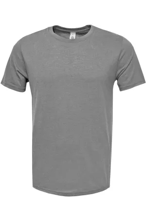 Script Leopard Softball Mama Adult Soft-Tek Blend T-Shirt
