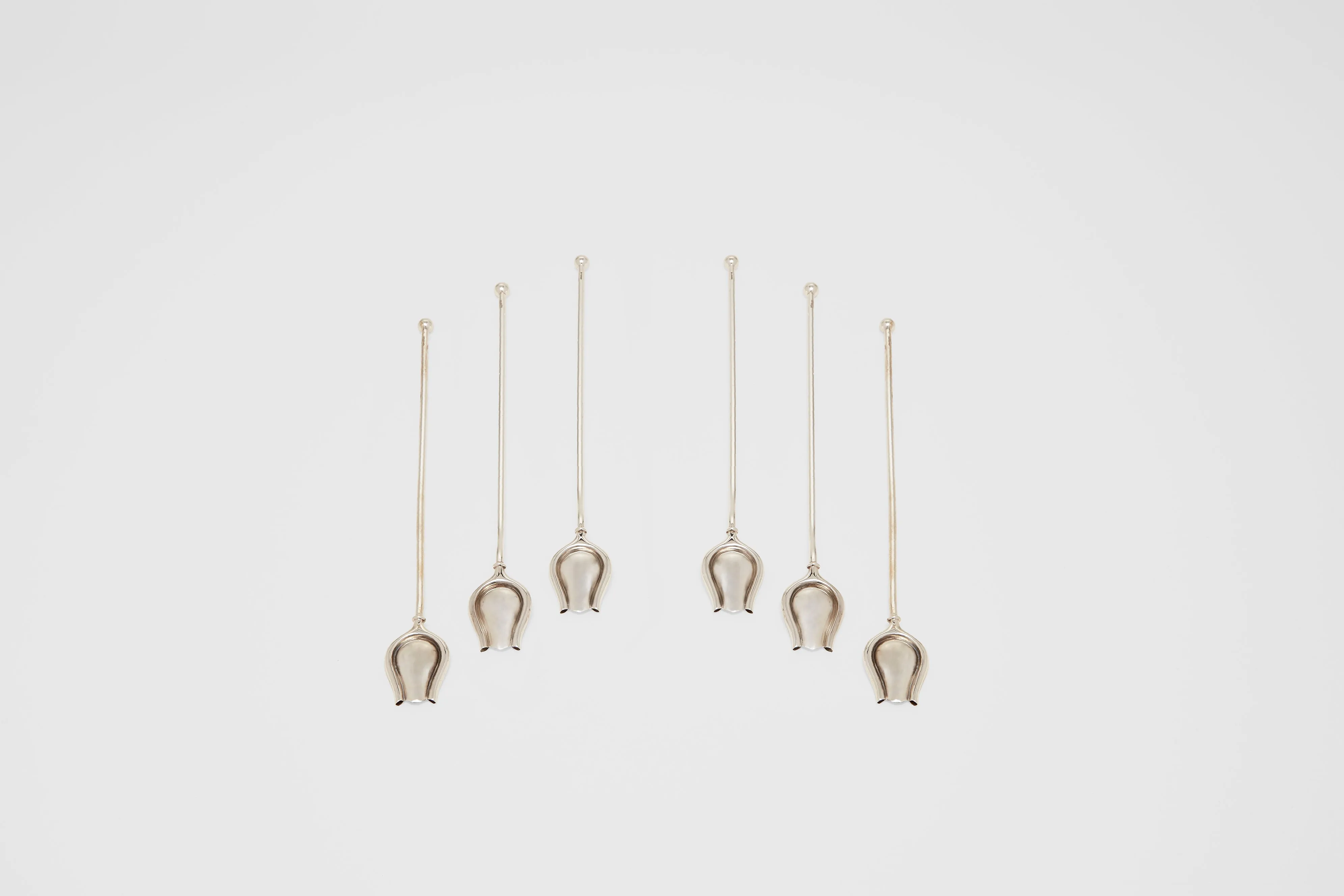 Set of Silver Cocktail Spoons & Straws