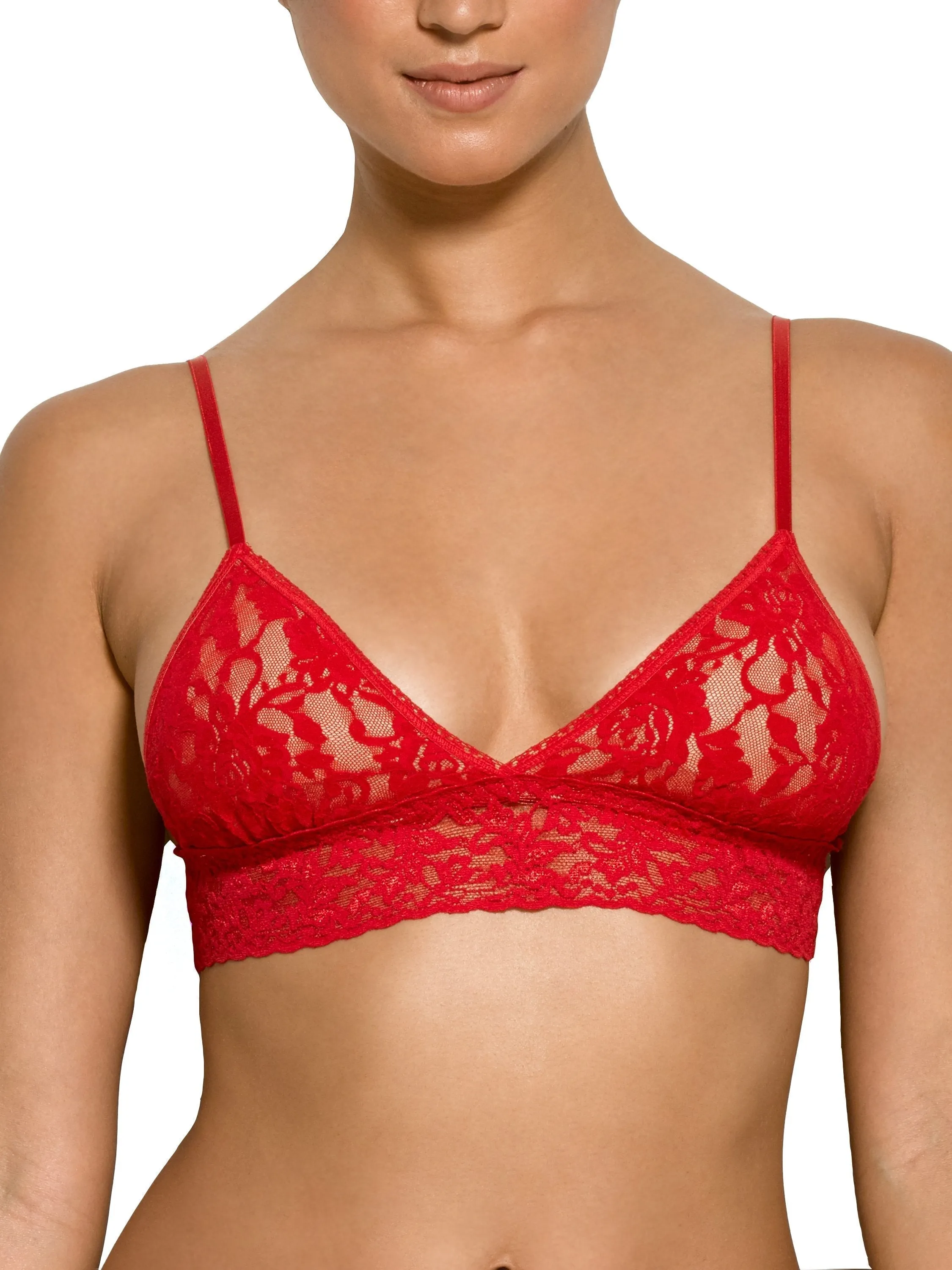 Signature Lace® Padded Triangle Bralette Red