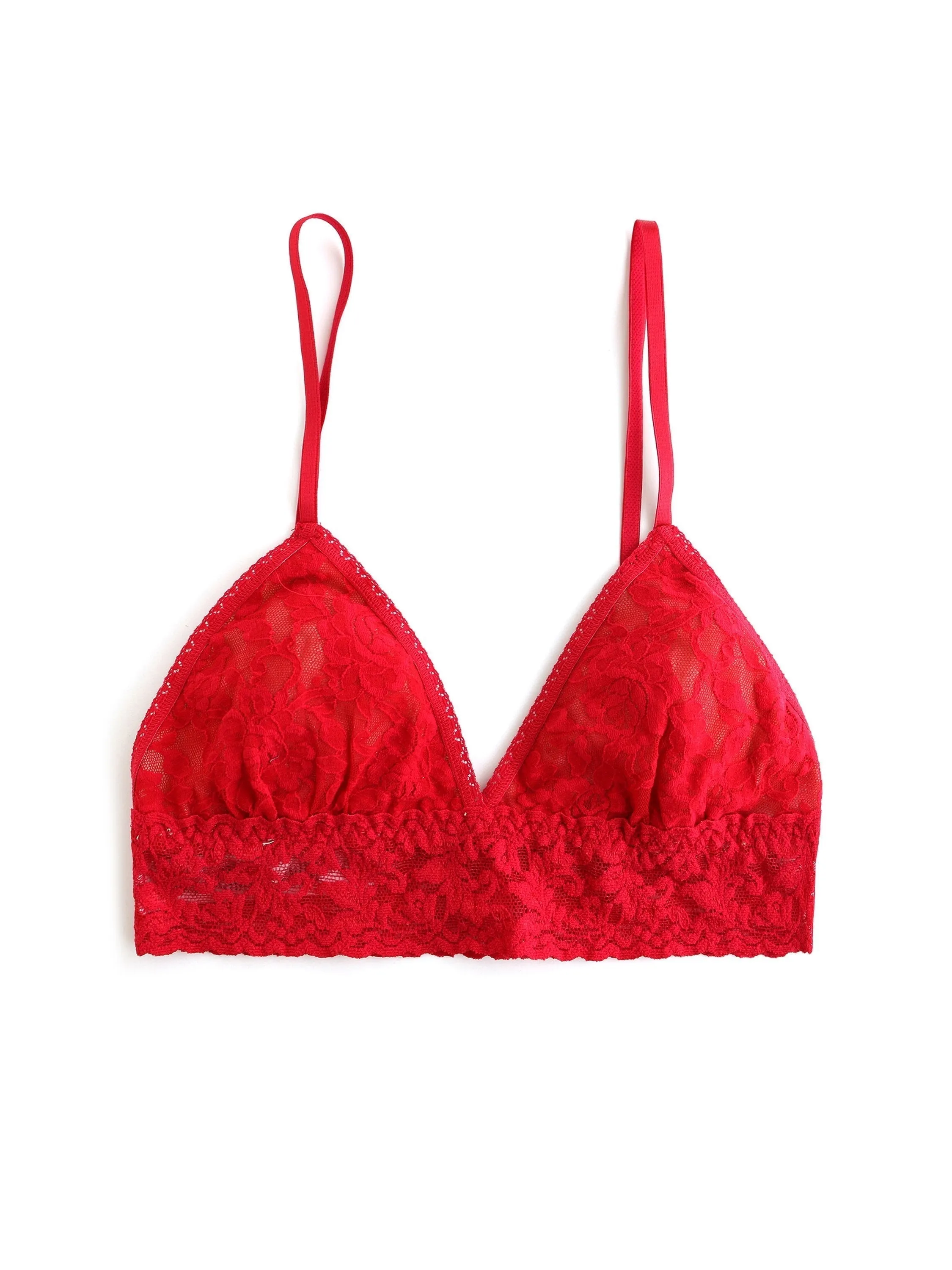 Signature Lace® Padded Triangle Bralette Red