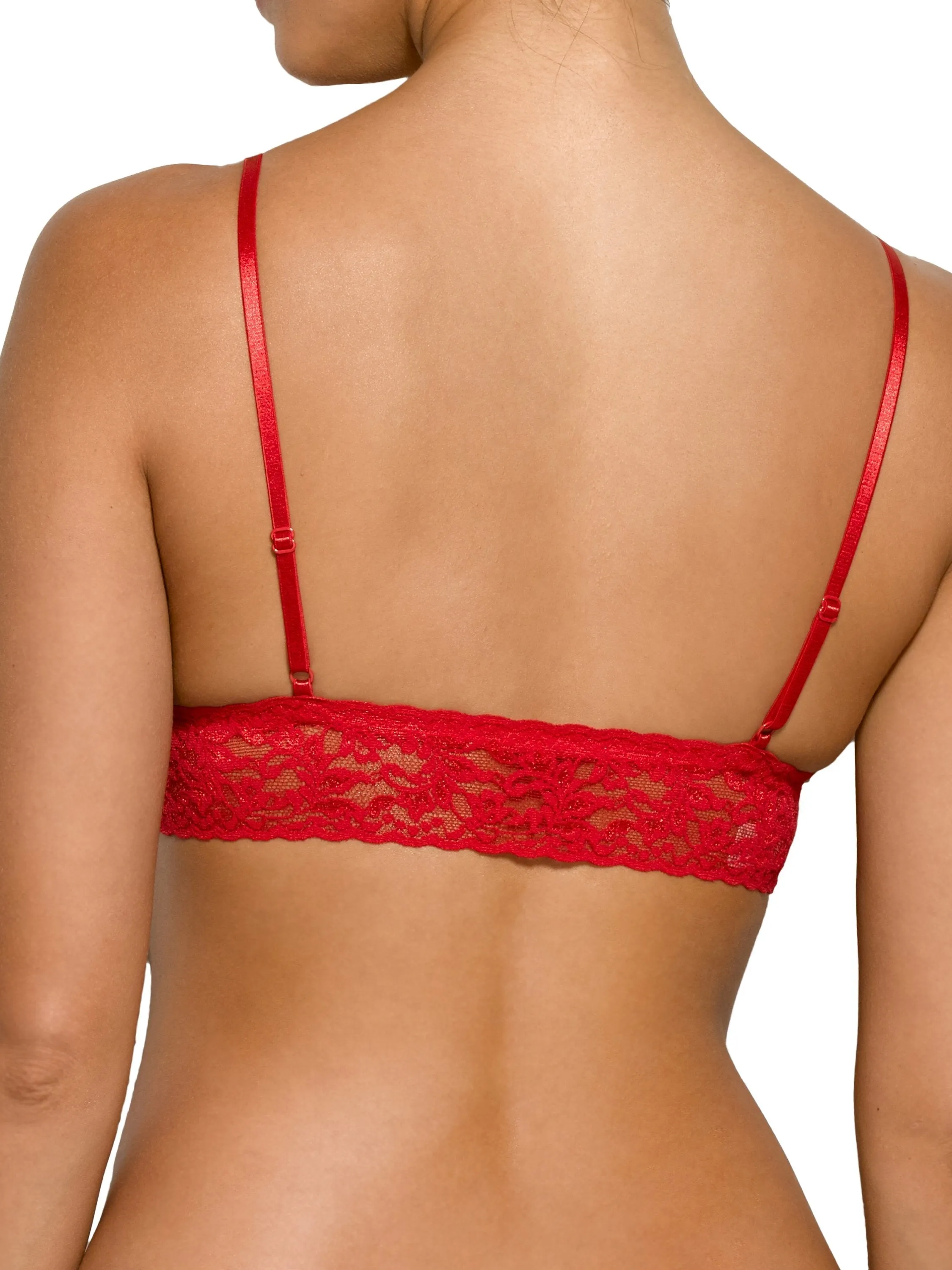 Signature Lace® Padded Triangle Bralette Red