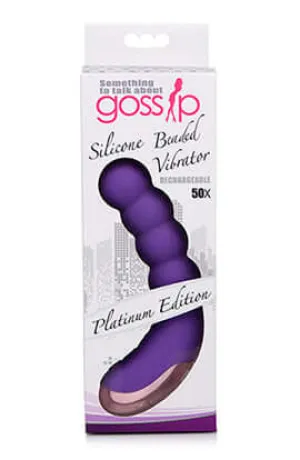 Silicone Beaded Vibrator - Violet