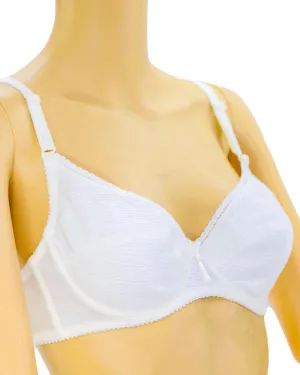 Soft Padded Bra - White - Non Padded Underwired Bra - Taiwan Bra - 2023