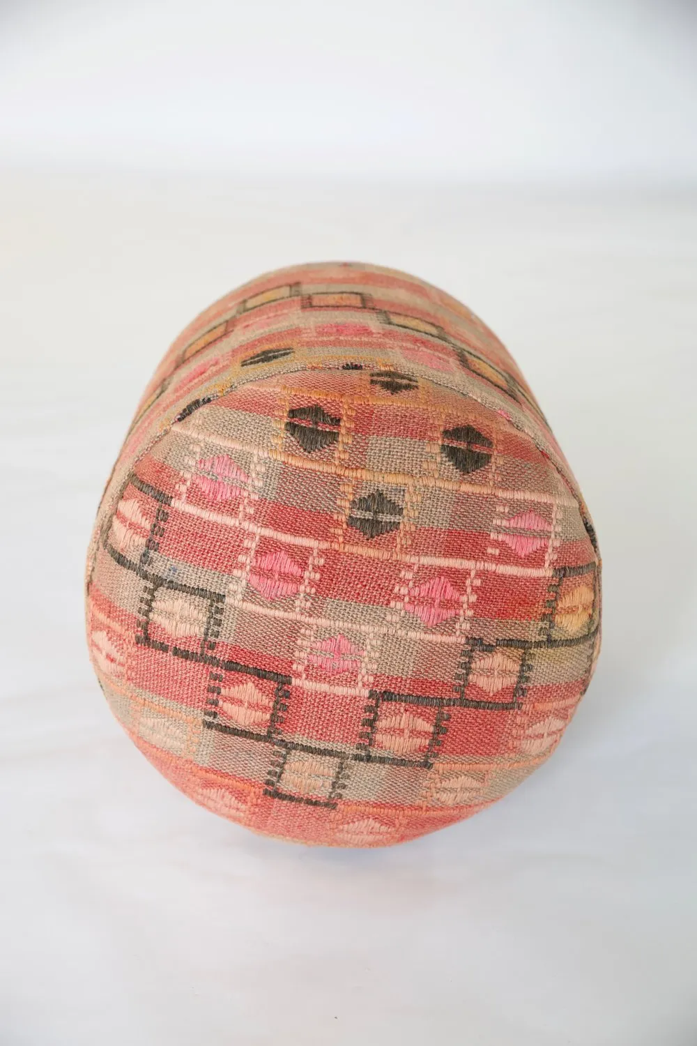 Solid Cylinder Shaped Kilim Stool