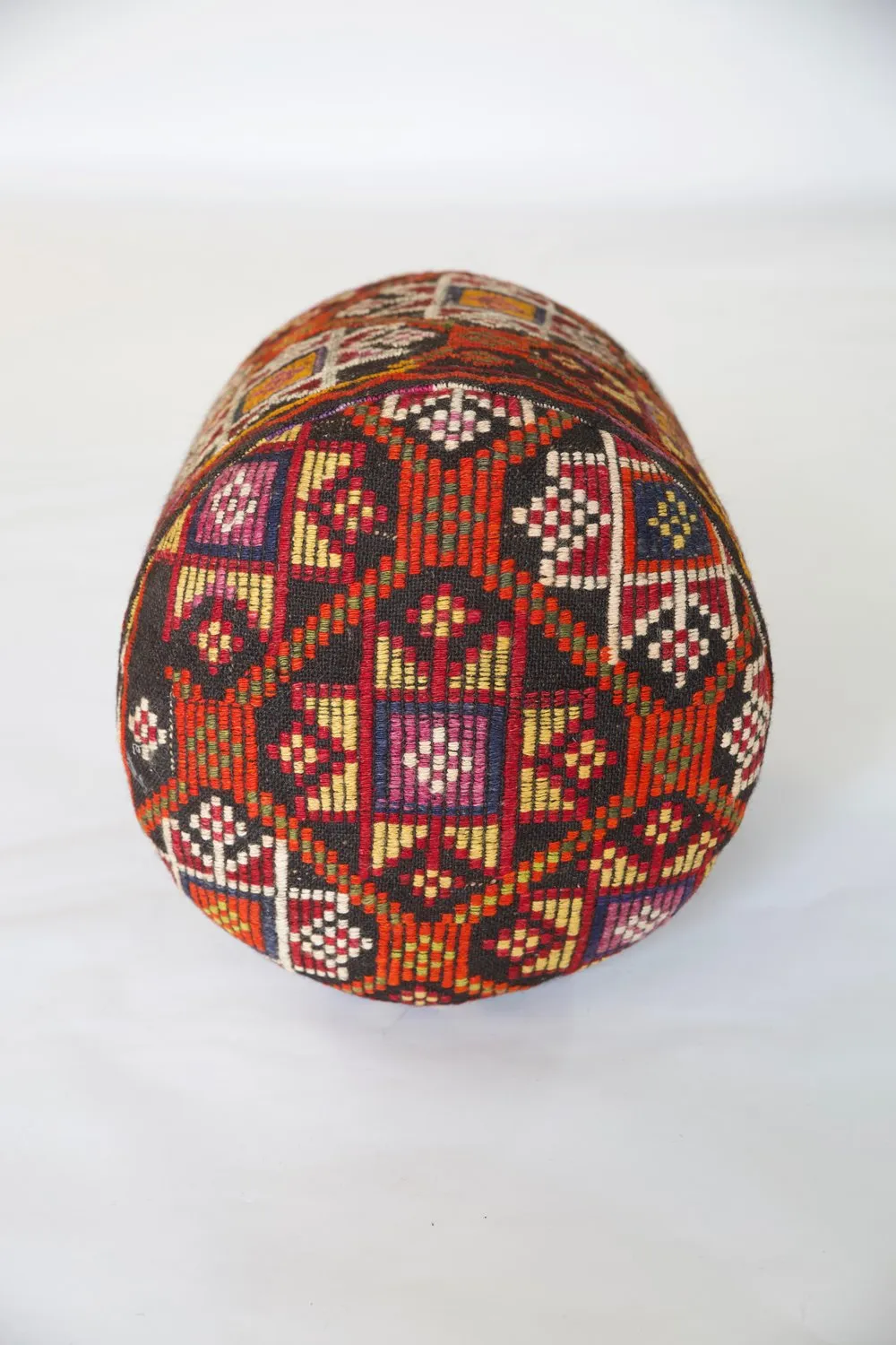 Solid Cylinder Shaped Kilim Stool