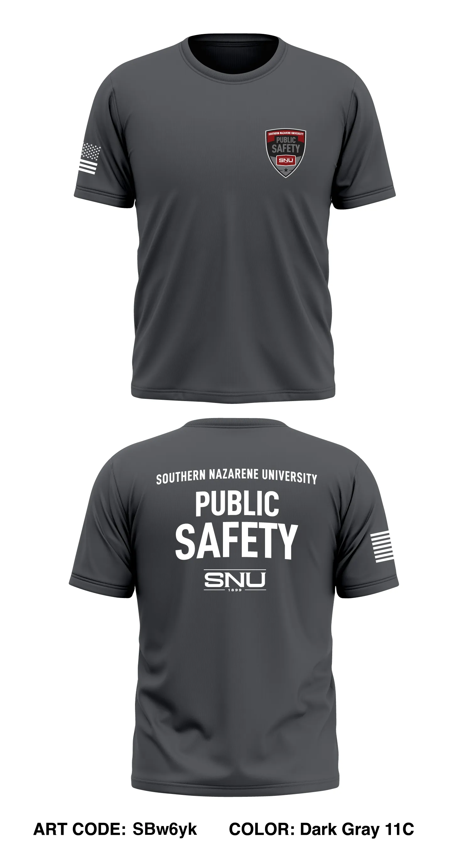 Southern Nazarene University Public Safety Store 1 Core Men's SS Performance Tee - SBw6yk