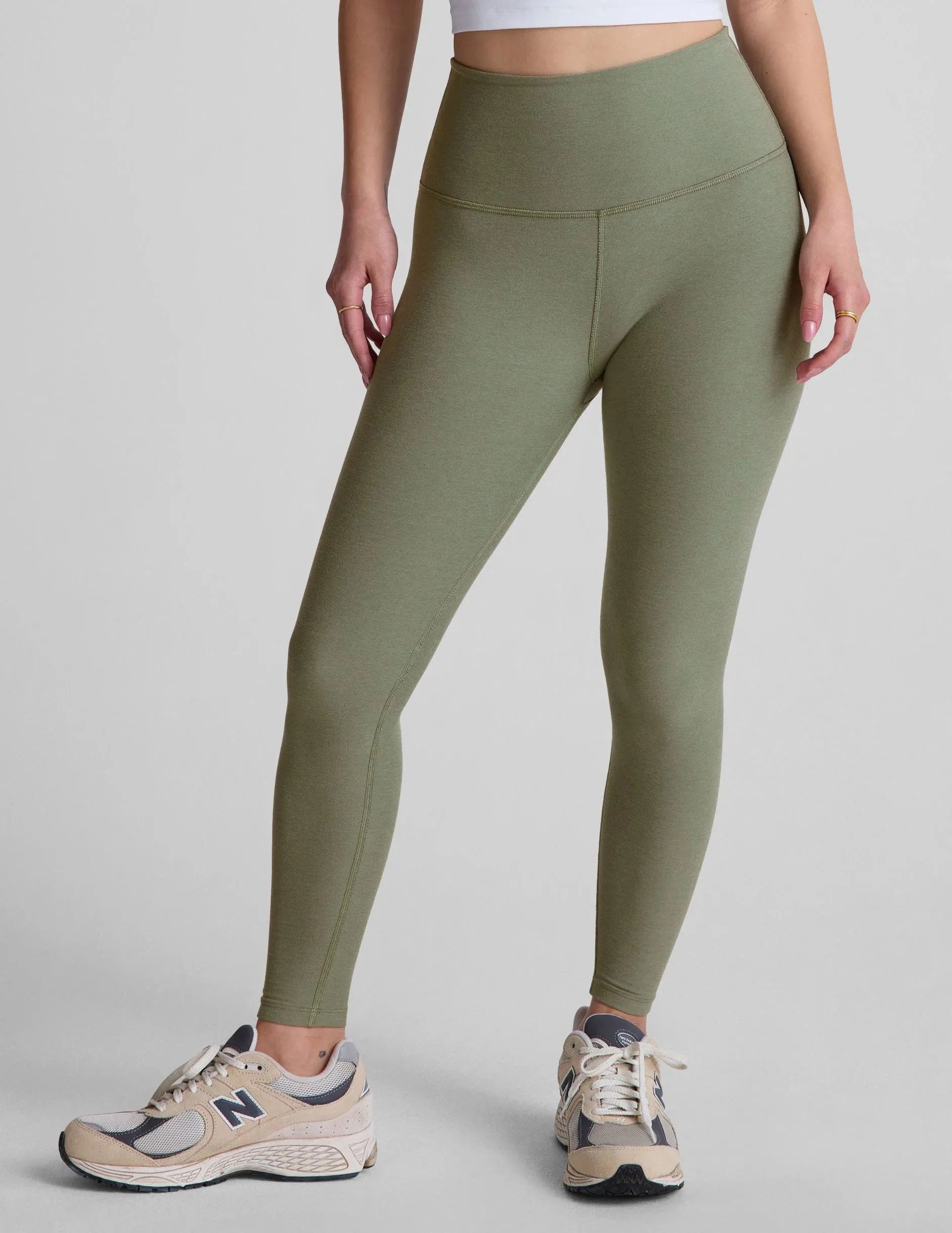 Spacedye Caught in the Midi HW Legging by Beyond Yoga | Grey Sage Hthr