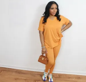 Spring Fling Legging Set-Apricot