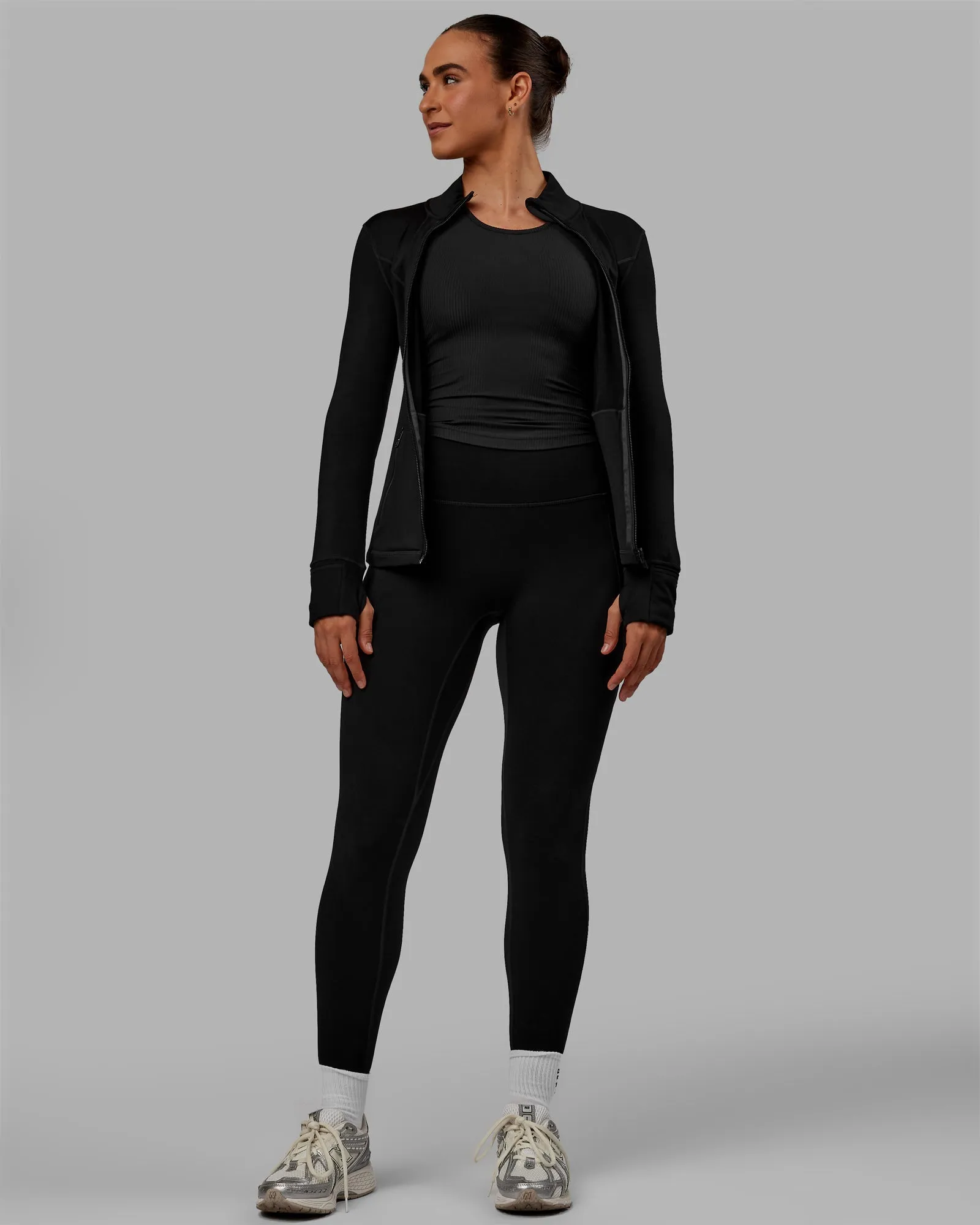 Stride Thermal Zip Through Jacket - Black
