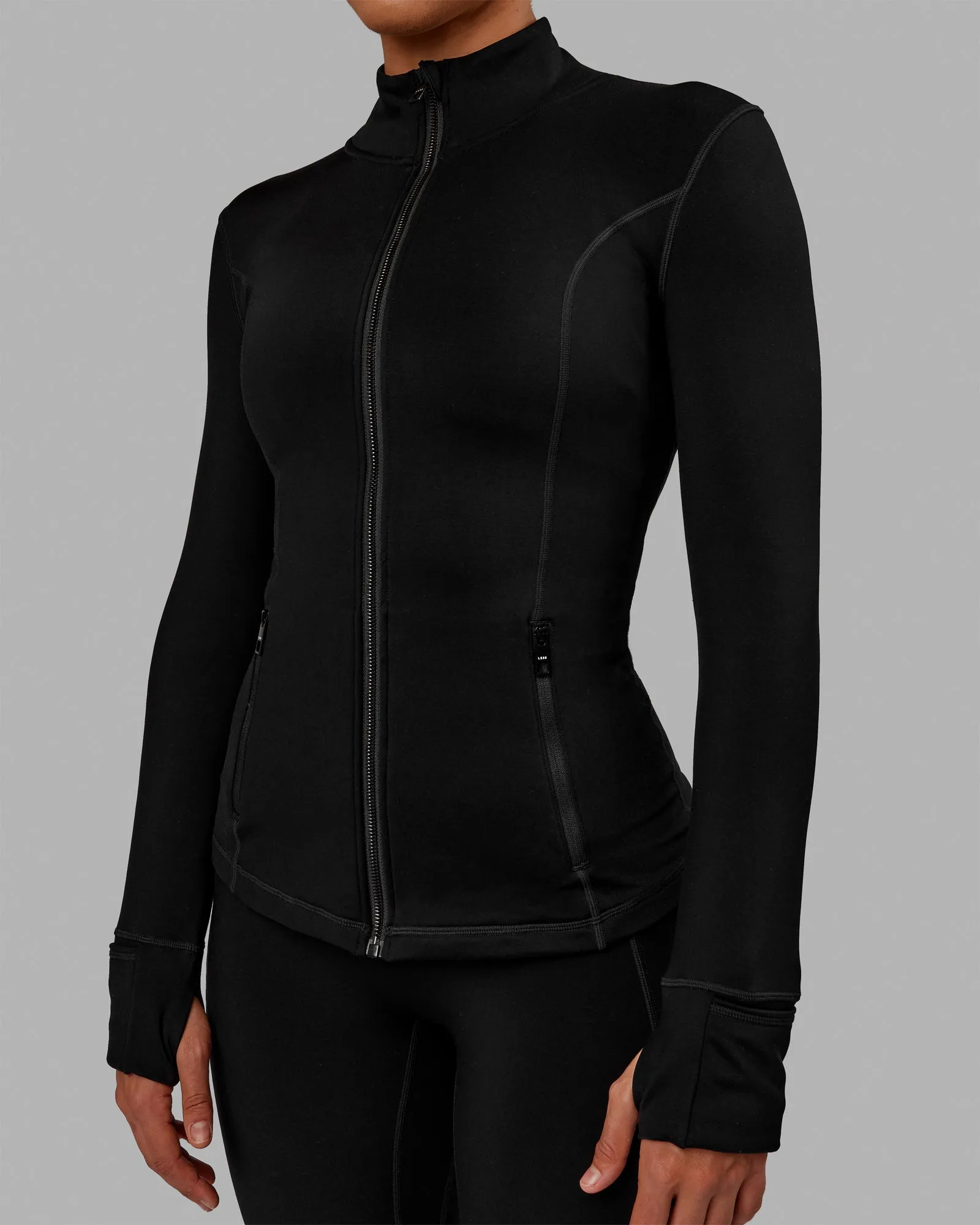 Stride Thermal Zip Through Jacket - Black