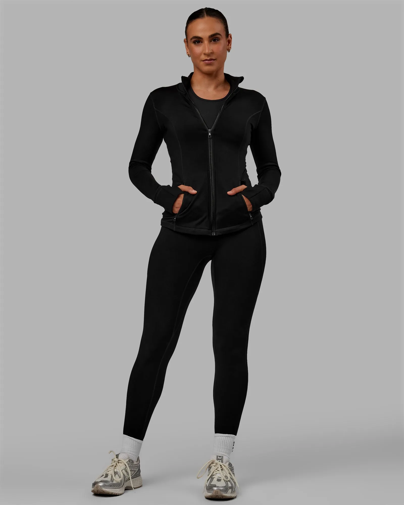 Stride Thermal Zip Through Jacket - Black