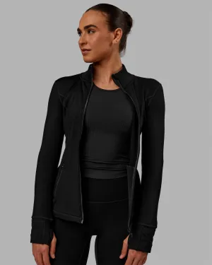 Stride Thermal Zip Through Jacket - Black