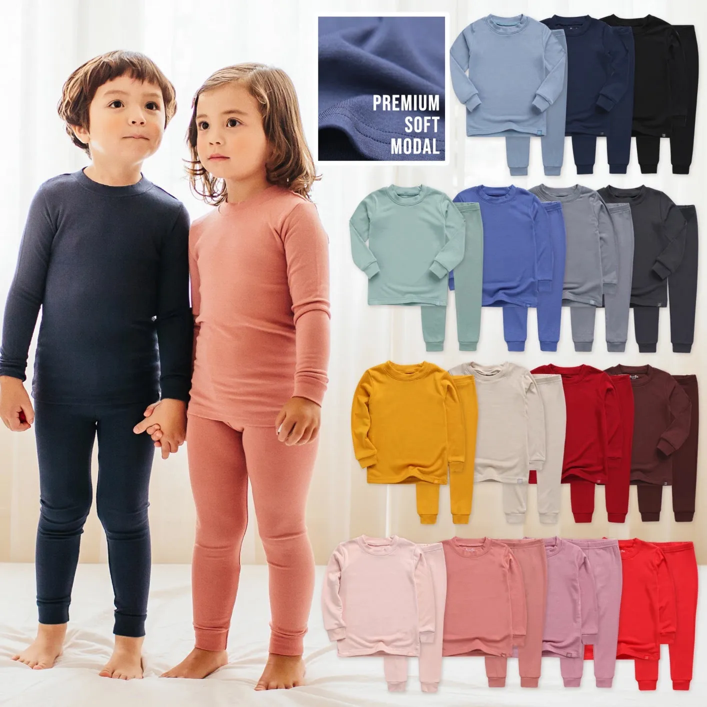 Super Luxury Soft Modal Black Boys & Girls Playwear