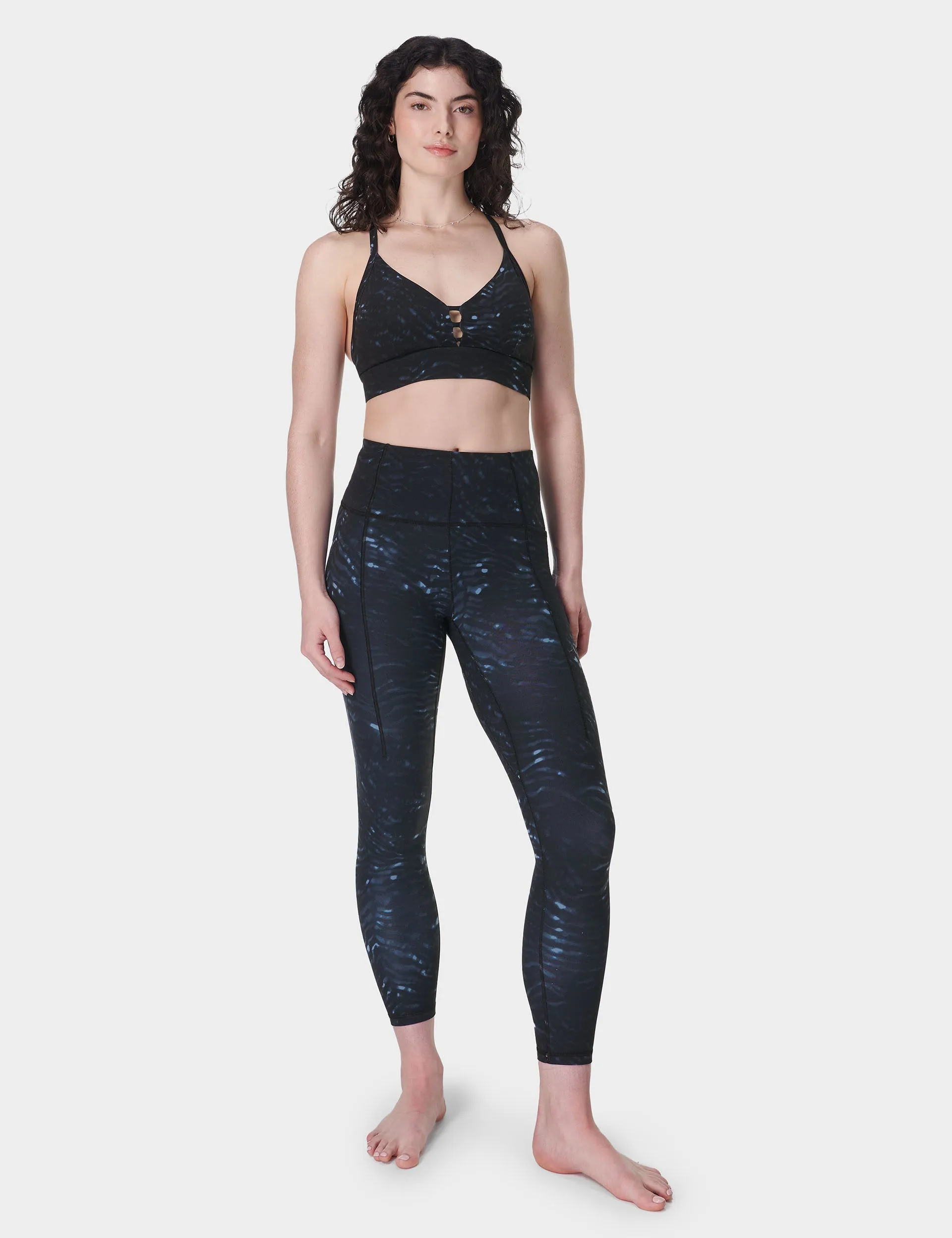 Super Soft 7/8 Yoga Leggings - Blue Tundra Tiger Print