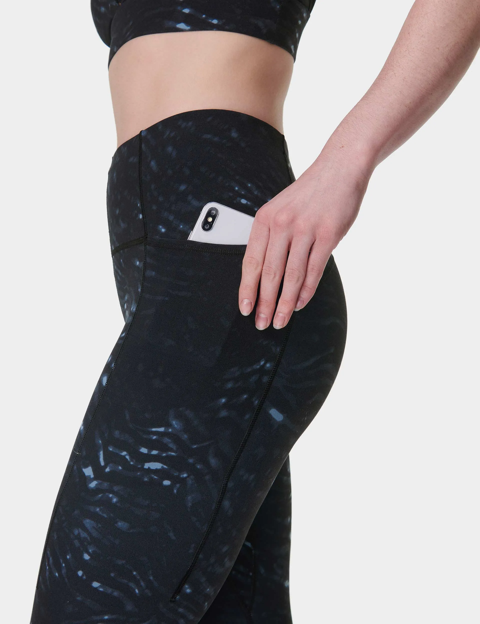 Super Soft 7/8 Yoga Leggings - Blue Tundra Tiger Print