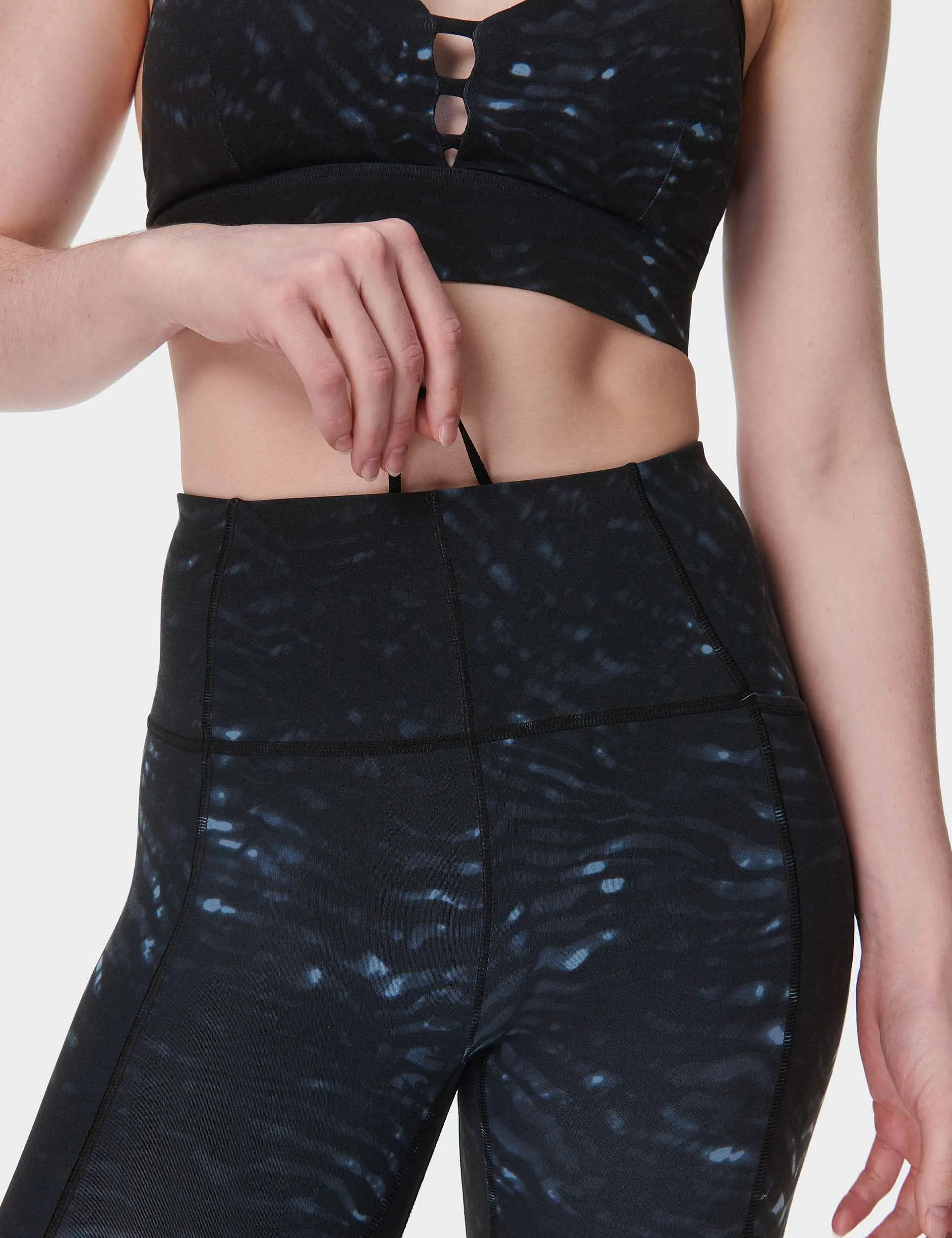 Super Soft 7/8 Yoga Leggings - Blue Tundra Tiger Print