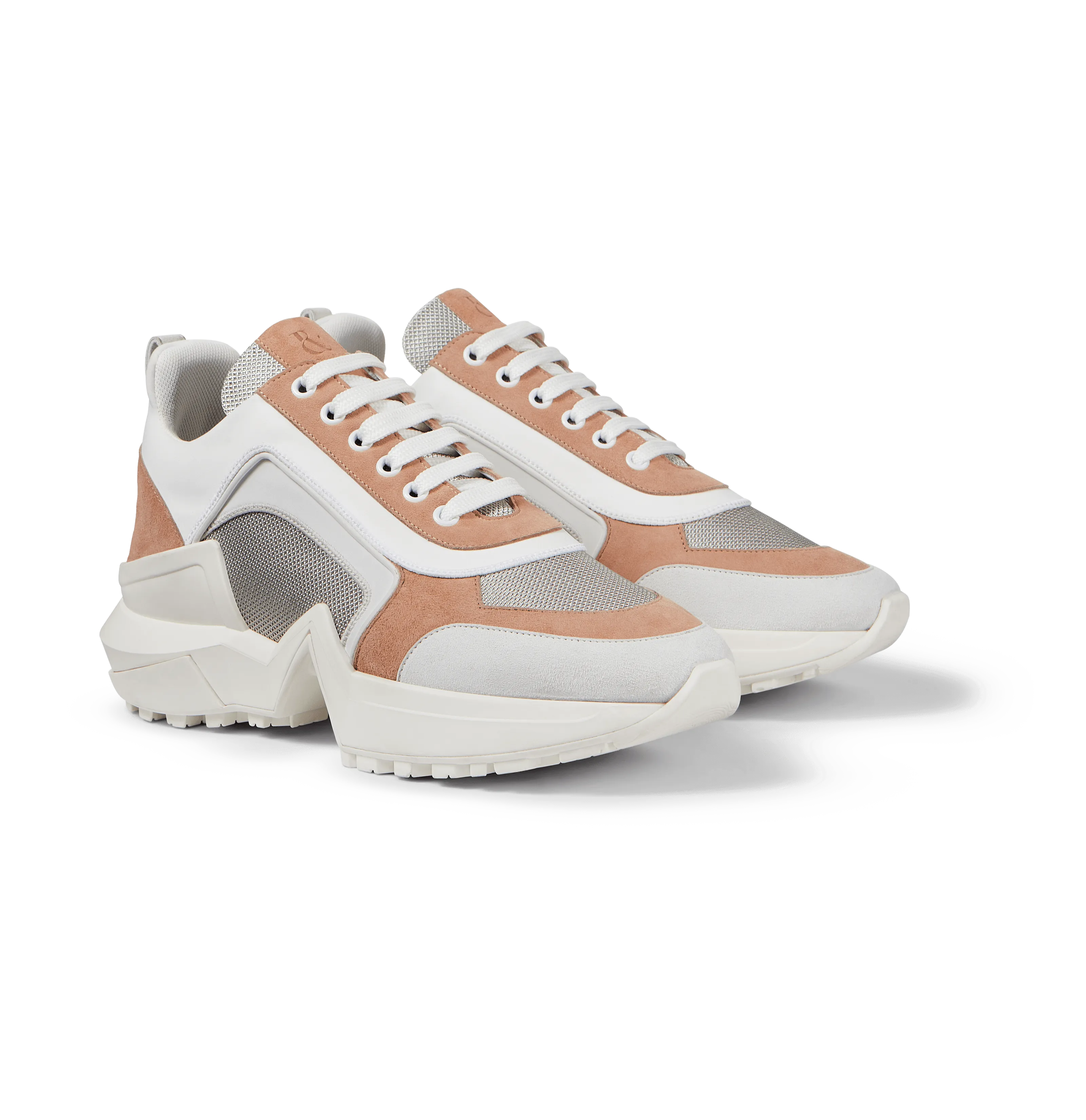Tan and Silver Suede 4.0 Sneakers