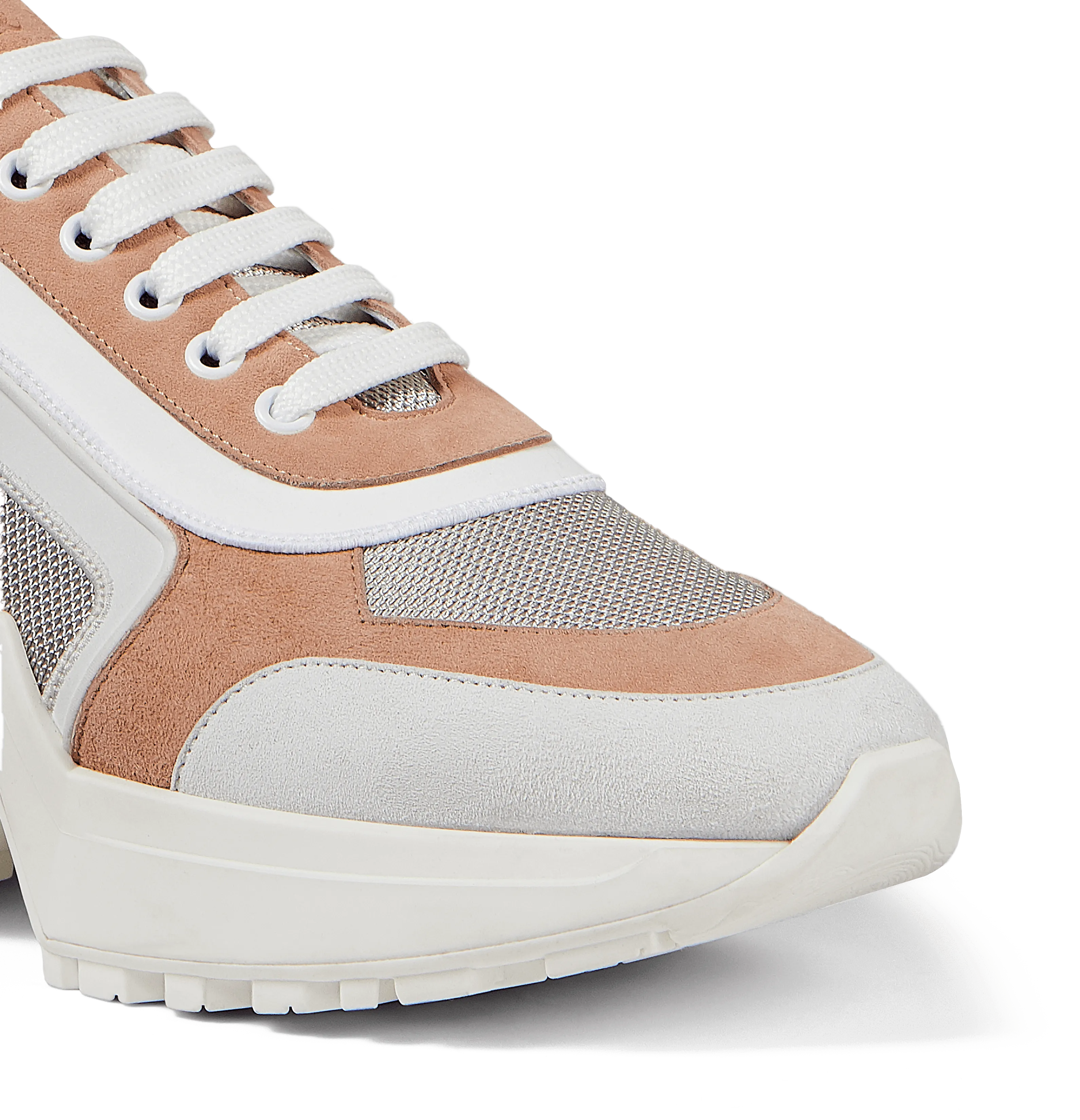 Tan and Silver Suede 4.0 Sneakers
