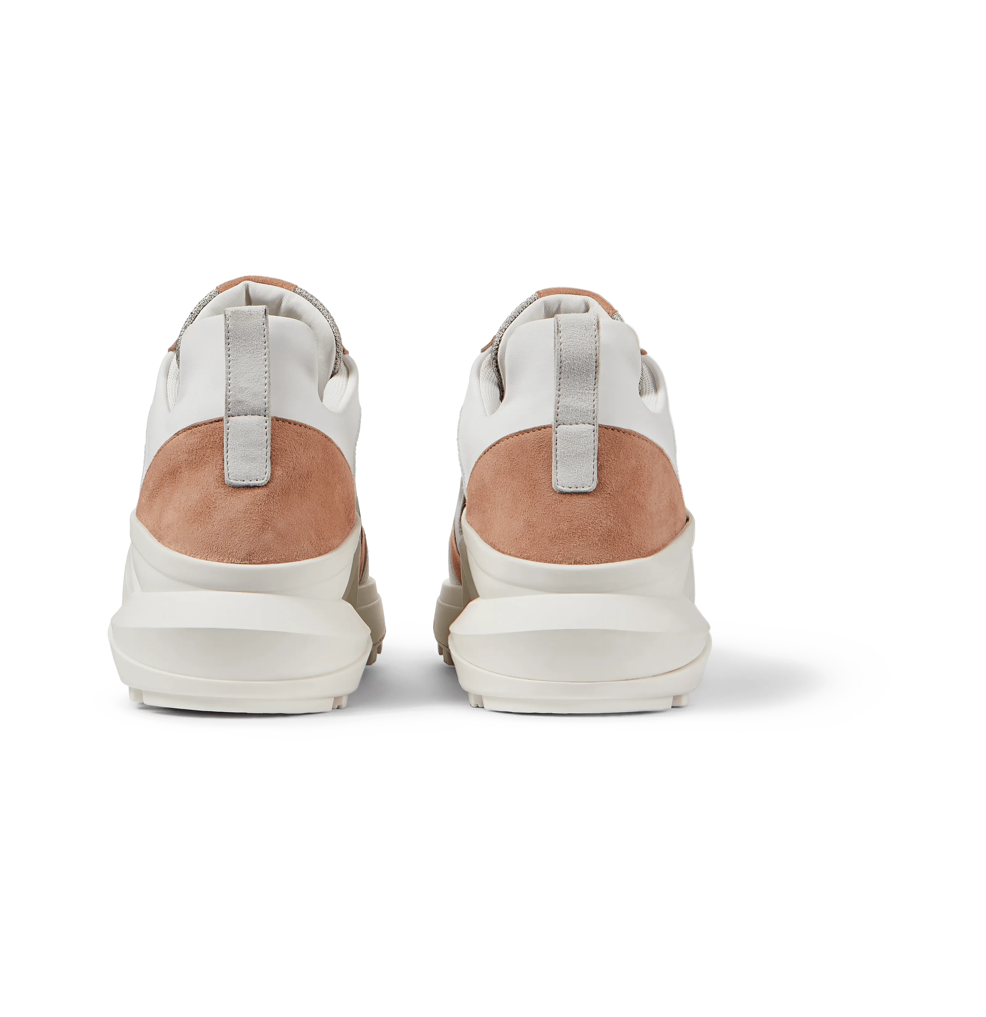 Tan and Silver Suede 4.0 Sneakers
